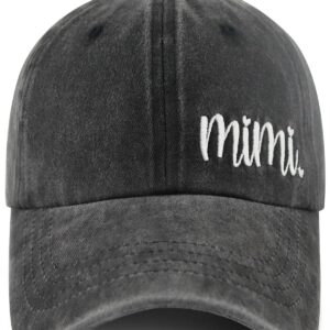 Mimi Gifts for Grandma, Funny Embroidered Mimi Hat, Adjustable Best Grandmother Birthday Decorations Baseball Cap, Mothers Day Christmas Retirement Grandma Gifts for Women Gigi Nana Sister Mom Wife