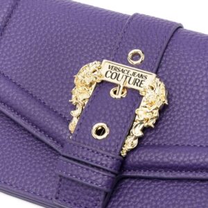 Versace Couture Purple Sketch Grainy Wallet, berry, M