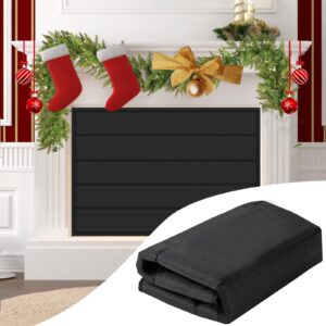 fireplace cover, magnetic fireplace blocker blanket stops heat loss, indoor fireplace draft stopper save energy, magnetic fireplace draft cover for iron fireplace frame (39"x32")