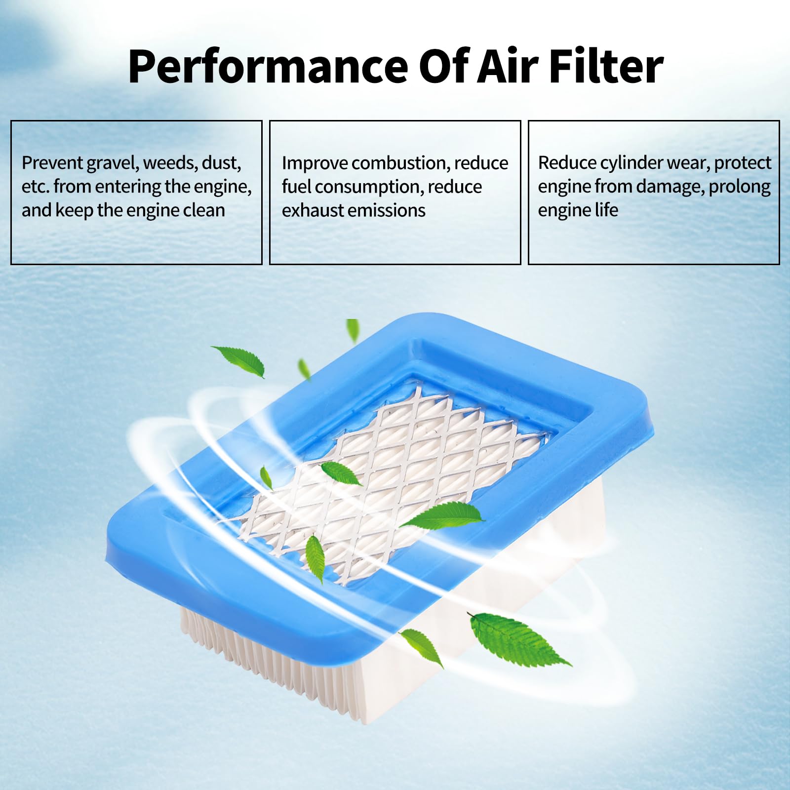 JICHEKU A226000032 Air Filter for Echo PB403 PB403H PB403T PB413H PB413T PB500H PB500T PB580H PB580T PB603 PB611 PB620 PB620ST PB650 PB650H PB650T PB651T PB755SH PB755ST A226000031 Leaf Blower 5PCS