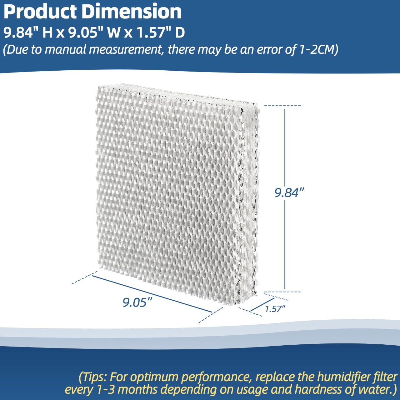 Sconva HC22P Humidifier Filter Pad Replacement Filter Wicks Compatible with Honeywell HE100, HE150, HE220, HE225 HE240, & Aprilaire 110 220 550 (Pack of 2)