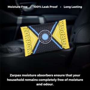 Zarpax 4.4 oz/125g Rechargeable Desiccant Packs Dehumidifier Bag - 6 Pack - Moisture Absorbers For Safes, Car, Bathroom, Storage - Moisture Remover Eliminates Humidity - Reusable Desiccant Bags