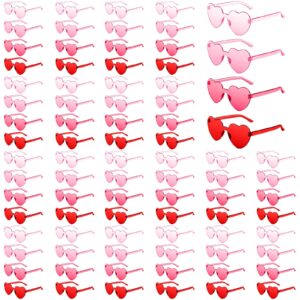 chicpop 80pairs heart sunglasses for women red heart shaped sunglasses heart glasses party glasses bulk accessories for adult party favors