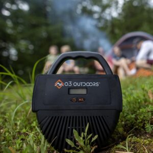 O3 Outdoors Overlander 750 Air Purifier & Odor Eliminator, Rechargeable, Compact Design, Variable Time Settings, USB Rechargeable, Outdoors, Sports & Camping 5" x 3" x 1" (Black)