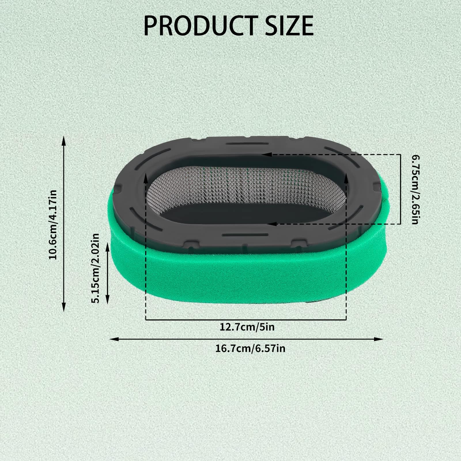 JICHEKU 32 083 09-S Air Filter Fit for Kohler KT610 KT620 KT715 KT725 KT730 KT735 KT740 KT745 19HP-26HP Engine MTD Lawn Mower 32 083 09 32 883 09-S1 (2 PCS)