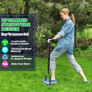 vanpein Lawn Aerator Spike Manual Tool with 15 Iron Spikes, Garden Grass Aeration Tools Hand Air Aerator & Clean Tool for Aerating Lawns & Yard Care, Loosening Soil, 36”