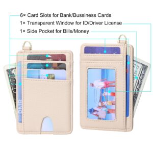 GEEAD Slim Minimalist Front Pocket RFID Blocking Card Holder Wallets for Men & Women