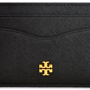 Tory Burch Womens 136101 Saffiano Leather Emerson Slim Card Case Wallet, (001 Black)