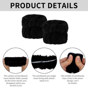 ACO-UINT 6Pcs Spa Headbands and Wrist Washbands Set, Makeup Headbands, Skincare Face Towel Wristbands for Women