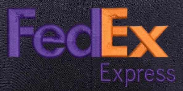 ALLNTRENDS Flat Bill FedEx Express Hat Embroidered Snapback Adjustable Cap (Express, Purple Orange)