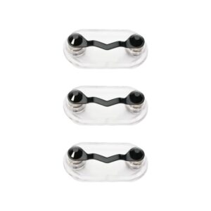 magnetic eyeglass holders 3 pack name tag badge holder sunglass holder id badge for men and women, acrylic acetate brooch-style holder (black)