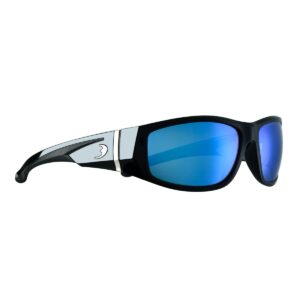 BNUS Polarized Sunglasses with Corning Glass Lens - High Definition, Fashionable, and Scratch-Resistant (Black/Blue Flash Polarized, Glass Lens)