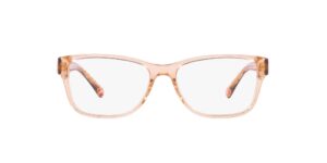 coach hc6208u universal fit prescription eyewear frames, transparent brown/demo lens, 52 mm