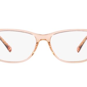 Coach HC6208U Universal Fit Prescription Eyewear Frames, Transparent Brown/Demo Lens, 52 mm