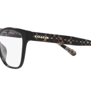 Coach HC6207U Universal Fit Prescription Eyewear Frames, Black/Demo Lens, 54 mm