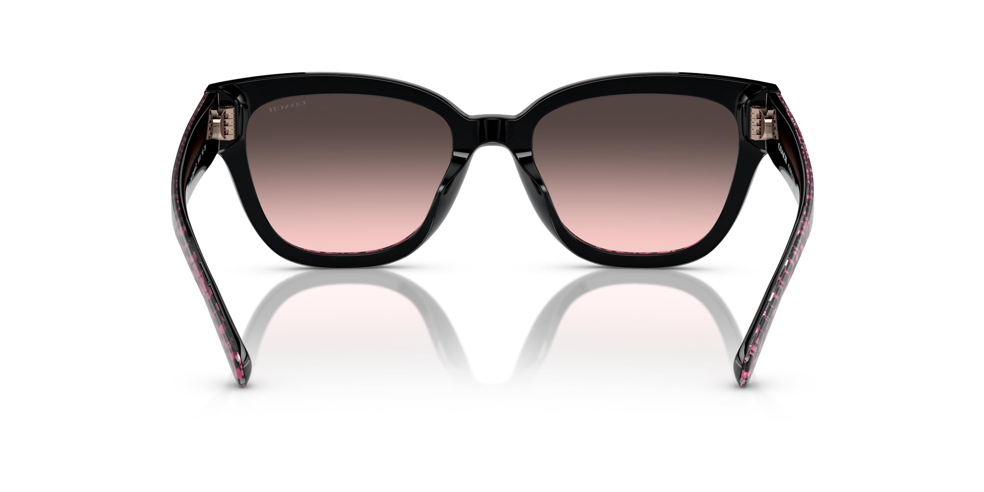 Coach HC8379U Universal Fit Sunglasses, Ruby Pearl Signature C/Grey Rose Gradient, 54 mm