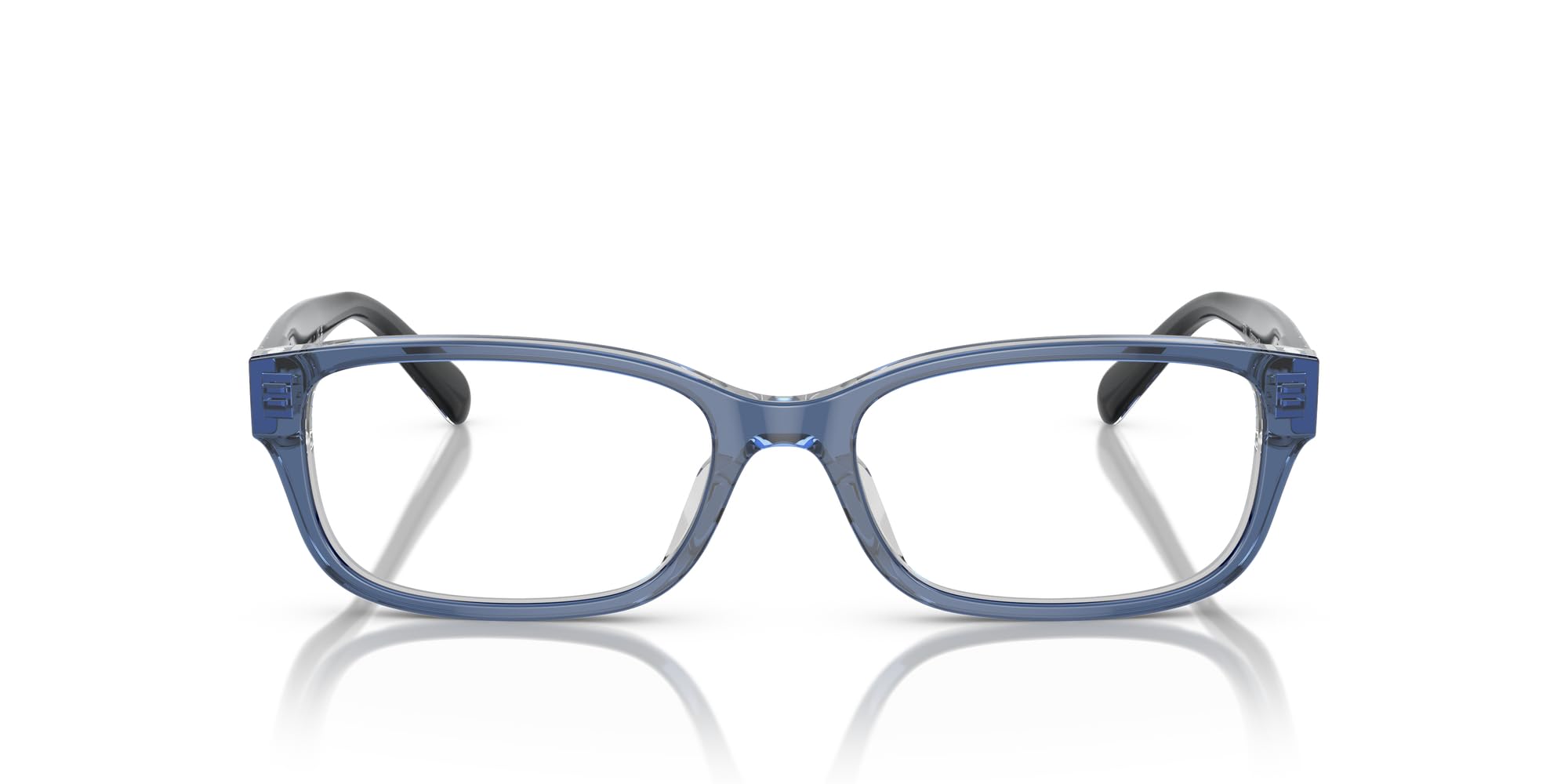 Coach HC6221U Universal Fit Prescription Eyewear Frames, Transparent Blue/Demo Lens, 52 mm