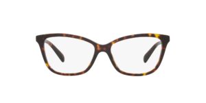 coach hc6206u universal fit prescription eyewear frames, dark tortoise/demo lens, 54 mm