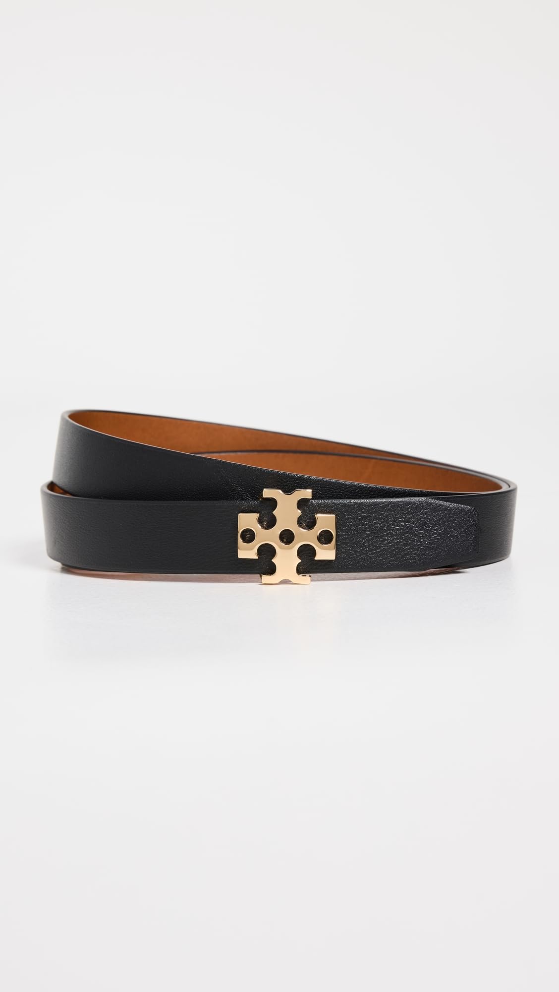 Tory Burch Women's Logo Belt, Black, M