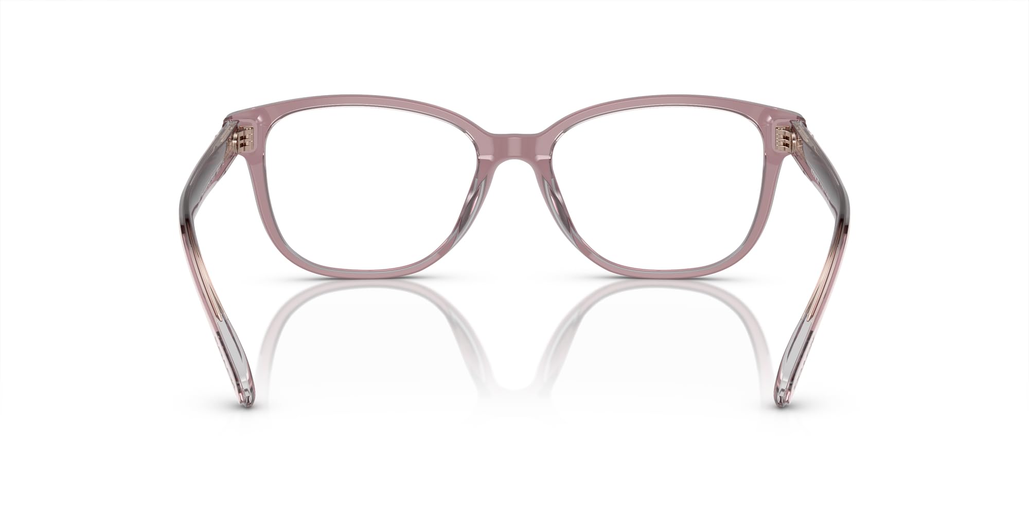 Coach HC6224U Universal Fit Prescription Eyewear Frames, Transparent Rose/Blush/Demo Lens, 53 mm