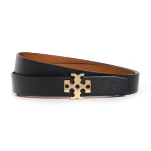 Tory Burch Women's Logo Belt, Black, M