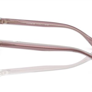 Coach HC6224U Universal Fit Prescription Eyewear Frames, Transparent Rose/Blush/Demo Lens, 53 mm