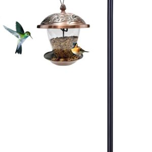 ToyHotels Shepherd Hooks for Outdoor, 1 Pack 62 Inch Bird Feeder Pole with 5 Prongs Base for Hanging Lantern, Hummingbird Feeder, Lightweight Plant, Shepherds Hook for Bird Feeders for Outside