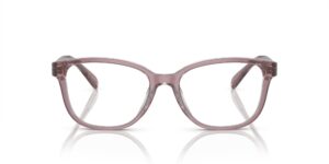 coach hc6224u universal fit prescription eyewear frames, transparent rose/blush/demo lens, 53 mm