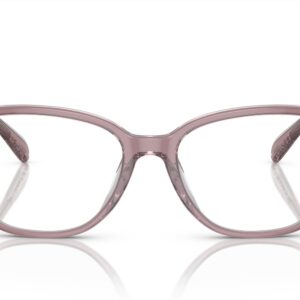 Coach HC6224U Universal Fit Prescription Eyewear Frames, Transparent Rose/Blush/Demo Lens, 53 mm