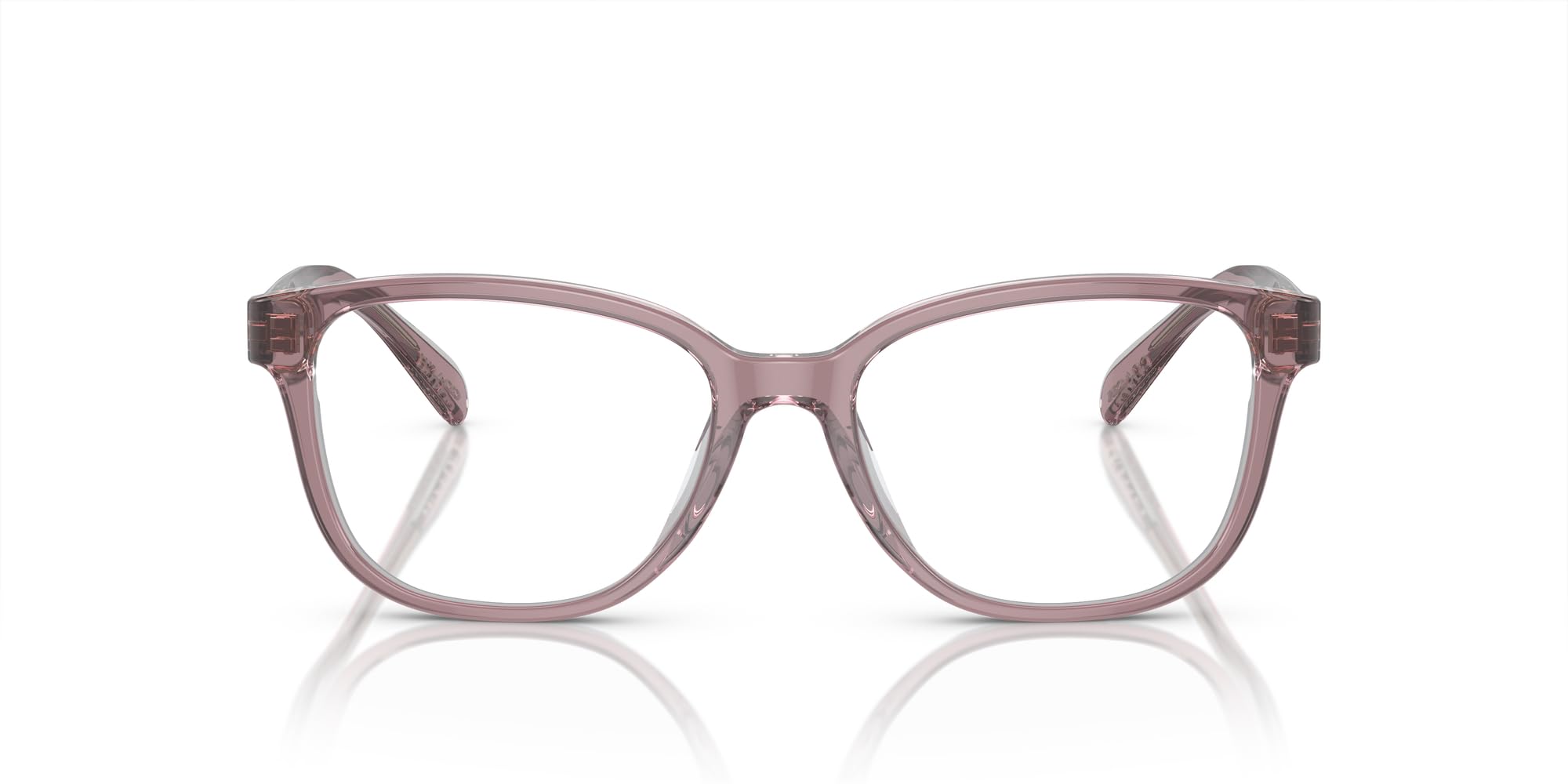 Coach HC6224U Universal Fit Prescription Eyewear Frames, Transparent Rose/Blush/Demo Lens, 53 mm