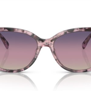 Coach HC8378U Universal Fit Sunglasses, Iris Tortoise/Purple Gradient, 57 mm