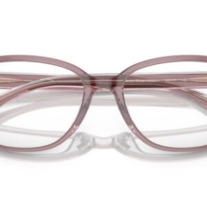 Coach HC6224U Universal Fit Prescription Eyewear Frames, Transparent Rose/Blush/Demo Lens, 53 mm