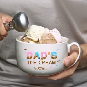 EUUPS Dad Gifts for Fathers Day - Dad's Ice Cream Bowl and Scoop, Shovel Dad's Ice Cream Spoon - Dad Gifts from Daughter Son - Ideal Dad Christmas Birthday Gift