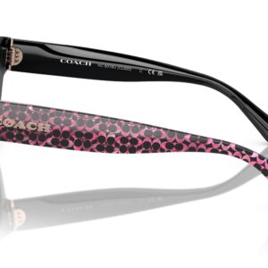 Coach HC8379U Universal Fit Sunglasses, Ruby Pearl Signature C/Grey Rose Gradient, 54 mm