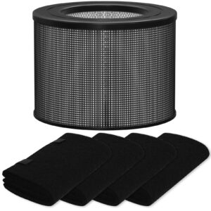 ontheone true hepa filter replacement compatible with filter queen defender 4000 7500 360 air cleaner purifier, high-efficiency true hepa filter with 4 activated carbon pre-filter