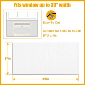 LBG Products Window Air Conditioner Side Panels,Full Surround AC Foam Panel for Indoor Window AC Units,Summer and Winter Window Seal Cover (White)