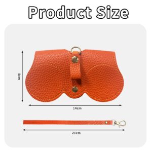 NEW NOAM 5Pcs Soft Leather Sunglasses Bag, Leather Glasses Case Holder Portable Soft Leather Sunglasses Bag Slim Sunglasses Pouch