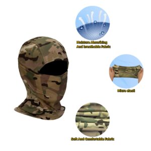 XY3545HS Camo Balaclava Face Mask for Man and Women-Hunting，Skiing，Motorcycle Windproof，UV Protection&Military Training