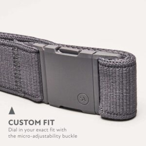 Arcade Belts A2 Atlas Unisex Adventure Belt: Heavy Duty Stretch, Metal Free Buckle, Charcoal