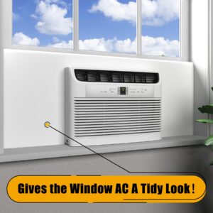 LBG Products Window Air Conditioner Side Panels,Full Surround AC Foam Panel for Indoor Window AC Units,Summer and Winter Window Seal Cover (White)