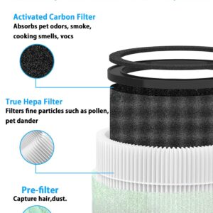 BBT BAMBOOST RP-AP088-F2/F1 Replacement Filter Compatible with Renpho RP-AP088 RP-AP088W RP-AP088B Air Purifier, 3-in-1 H13 True HEPA and High-Efficiency Activated Carbon Filter, 2 Pack