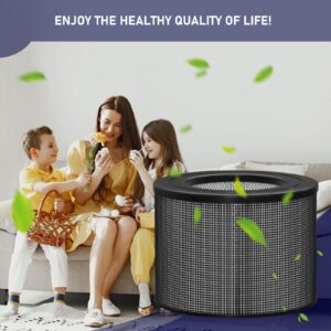 Ontheone True HEPA Filter Replacement Compatible with Filter Queen Defender 4000 7500 360 Air Cleaner Purifier, High-efficiency True HEPA Filter with 4 Activated Carbon Pre-Filter