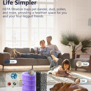 Dayette Air Purifiers for Pets Large Room Up to 2200 Ft² with Air Quality Monitor,Auto Mode and Sleep Mode, HEPA Filter Captures Pet Allergies, Smoke, Dust, Pollen, AP301 Pet