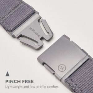 Arcade Belts A2 Atlas Unisex Adventure Belt: Heavy Duty Stretch, Metal Free Buckle, Charcoal