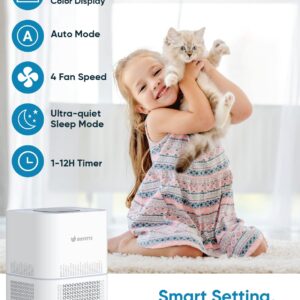 Dayette Air Purifiers for Pets Large Room Up to 2200 Ft² with Air Quality Monitor,Auto Mode and Sleep Mode, HEPA Filter Captures Pet Allergies, Smoke, Dust, Pollen, AP301 Pet