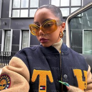 TYA Oversized Sunglasses for Women Fashion Oval Futuristic Chunky Sunglasses Cat-Eye Rectangular Shades Glasses Eyeglasses Yellow