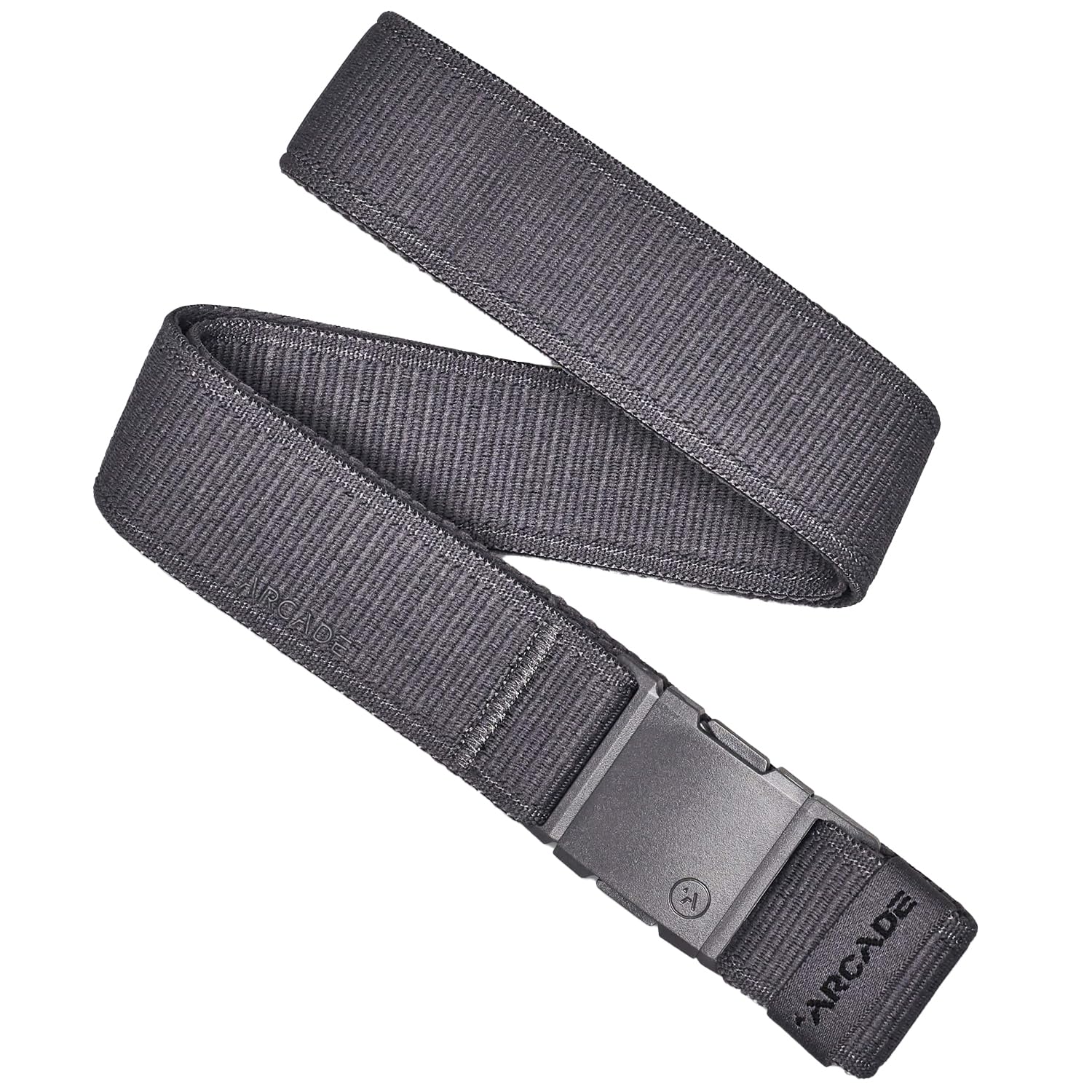 Arcade Belts A2 Atlas Unisex Adventure Belt: Heavy Duty Stretch, Metal Free Buckle, Charcoal