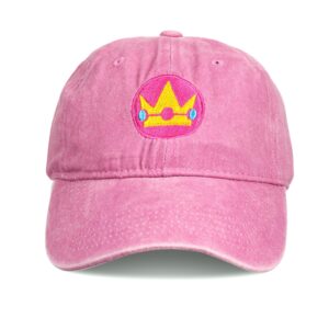 c-zofek peach hat multicolor adjustable crown baseball cap for women christmas halloween(pink)