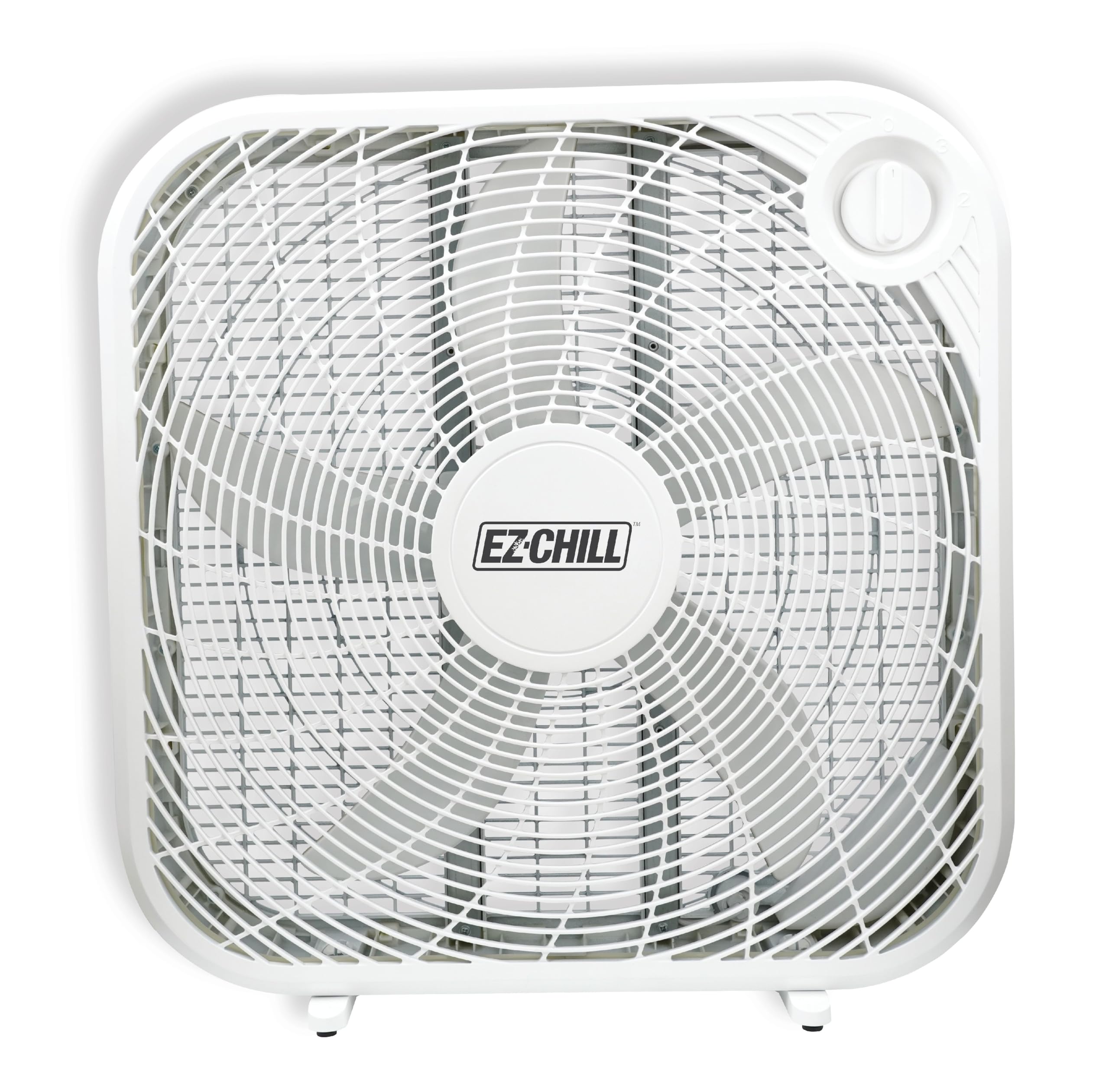 EZ-CHILL 20” Box Fan, 3 Speed Full-Force Air Circulation Window Fan, Floor Fan, Bedroom Fan, Ideal for Home, Bedroom & Office, MTNBF20