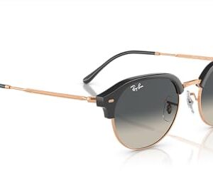 Ray-Ban RB4429 Round Sunglasses, Dark Grey On Rose Gold/Grey Gradient, 53 mm